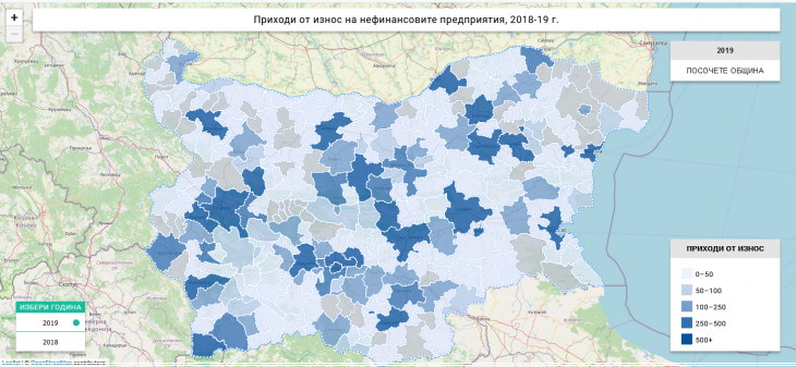 Делът на износа е висок в индустриалните общини
